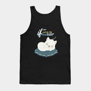 Cute Sleepy Cat Tank Top